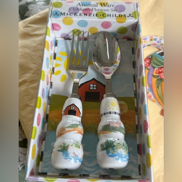 Mackenzie Childs children’s flatware set - Picture 2 of 3
